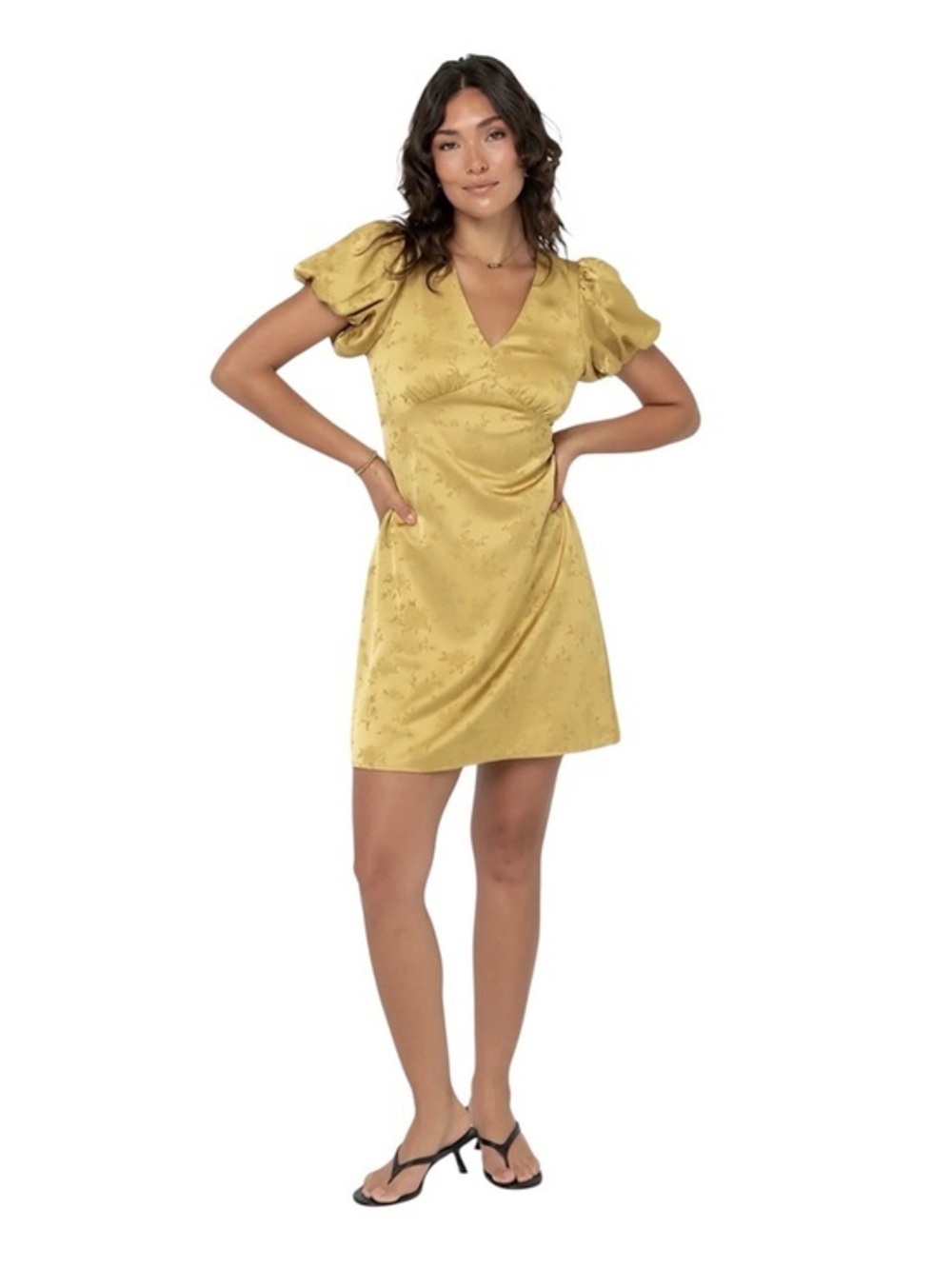Bohme Brenna Floral Mini Dress in Chartreuse 💕